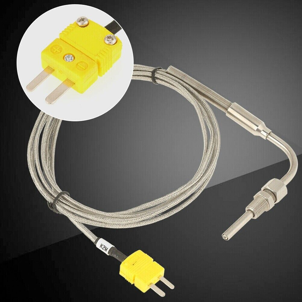 茶色の PTFE シース温度測定直接接触 K タイプ センサー用の熱電対プラグ付き 2 線式熱電対延長ケーブル