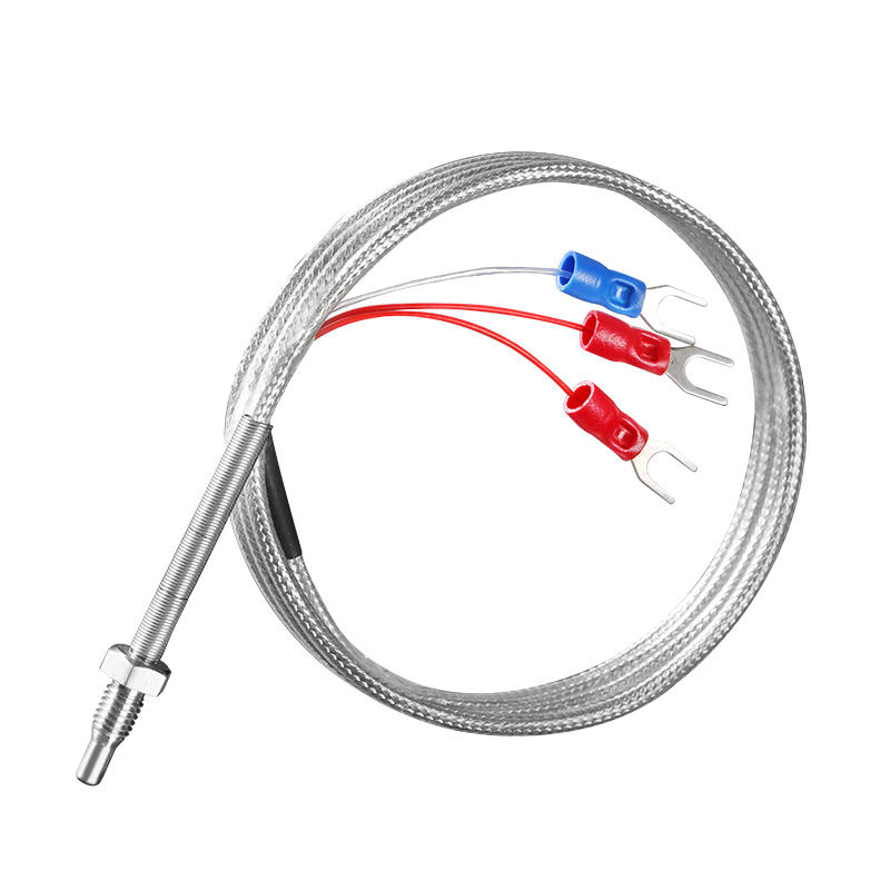工業用グレードのコンパクトな温度センサー、ステンレス製ネジ取り付け PT100K プローブ (M6/M8) 熱電対